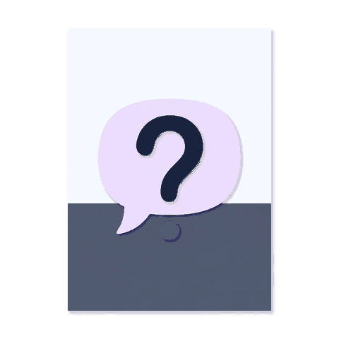 A speech bubble holding a question mark: help is one panel away.