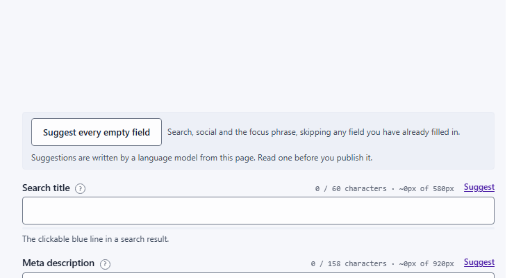 The AEOSearch box under a post